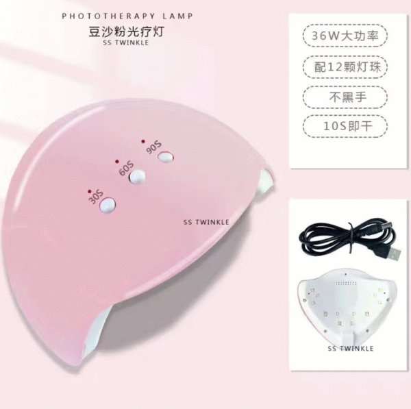 UV LED Nail Lamp, UV Light for Nails Dryer for Gel Nail Polish Curing Lamp with Sensor 2 Timers SUN9C Pink Gift for Women Girls